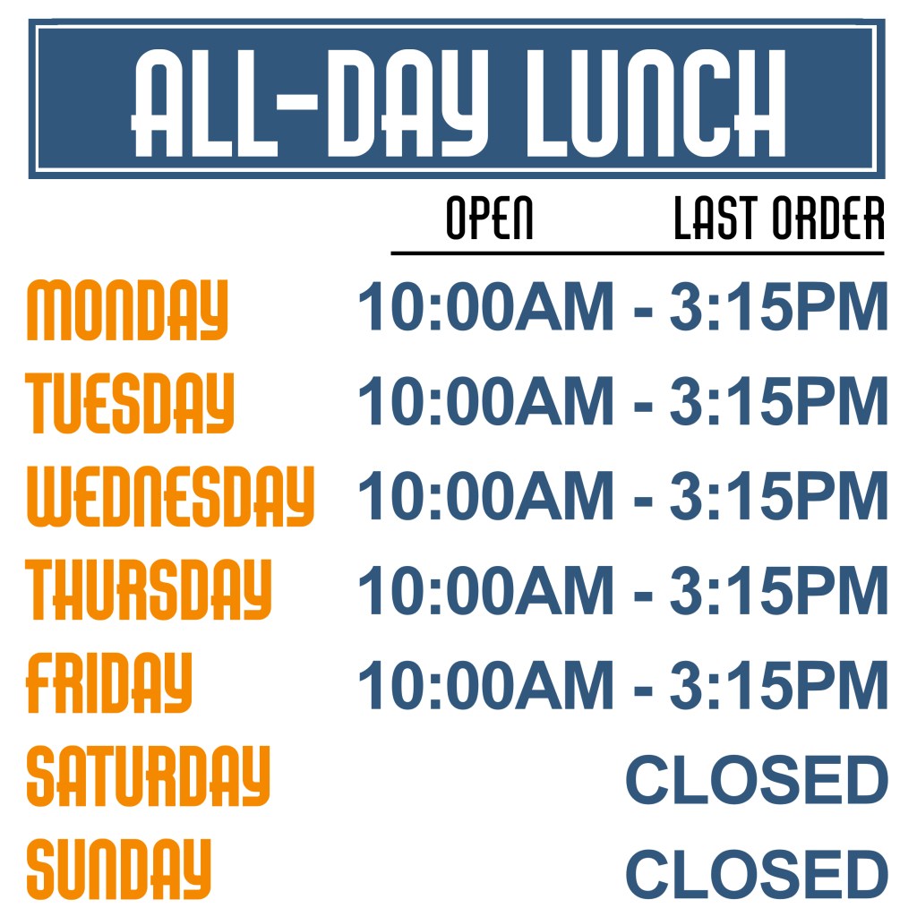 Clubhouse Cafe Hours Monday-Friday 10:00am-3:30pm Saturday-Sunday Closed